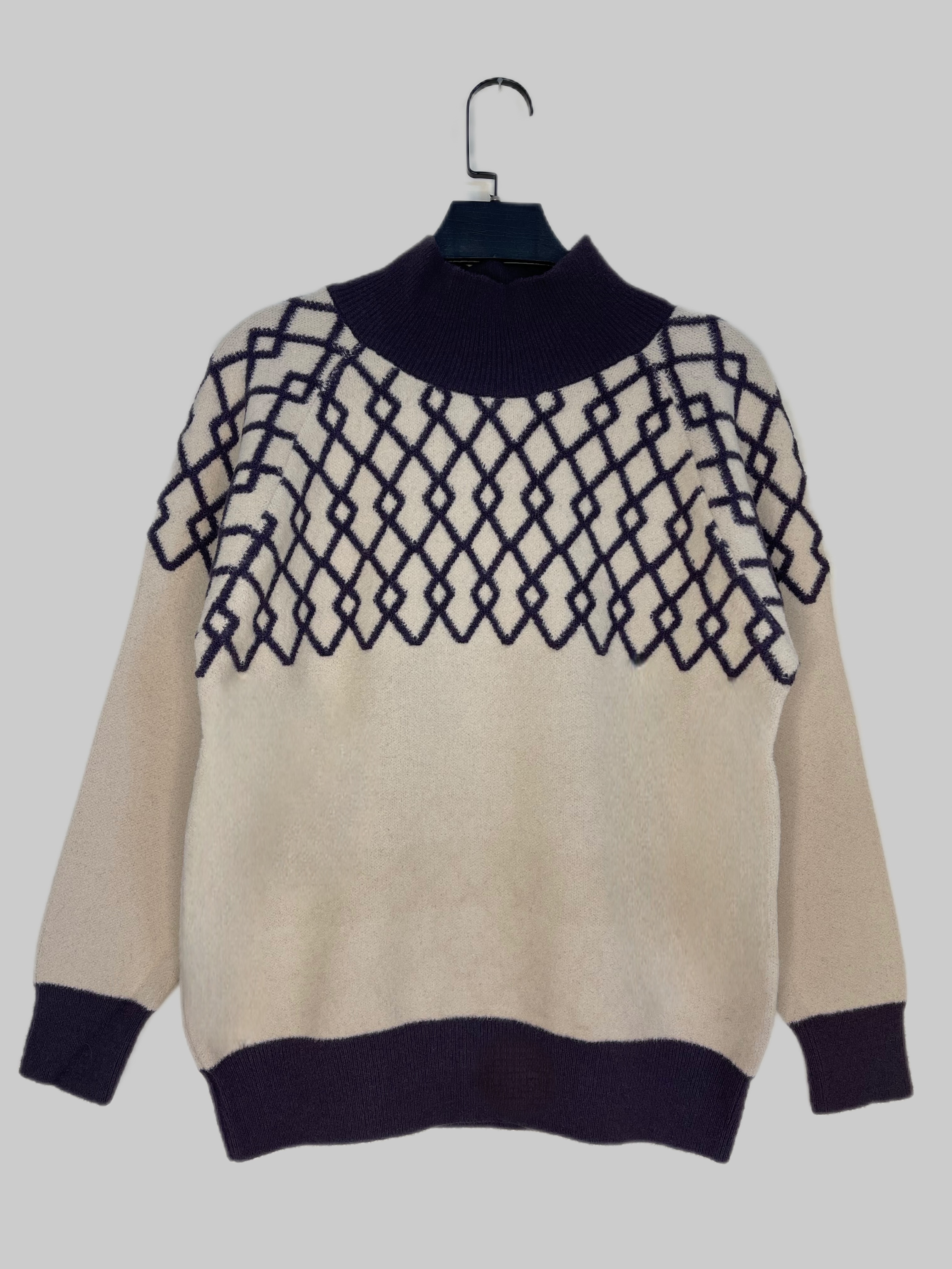 پلیور بافت طرحدار