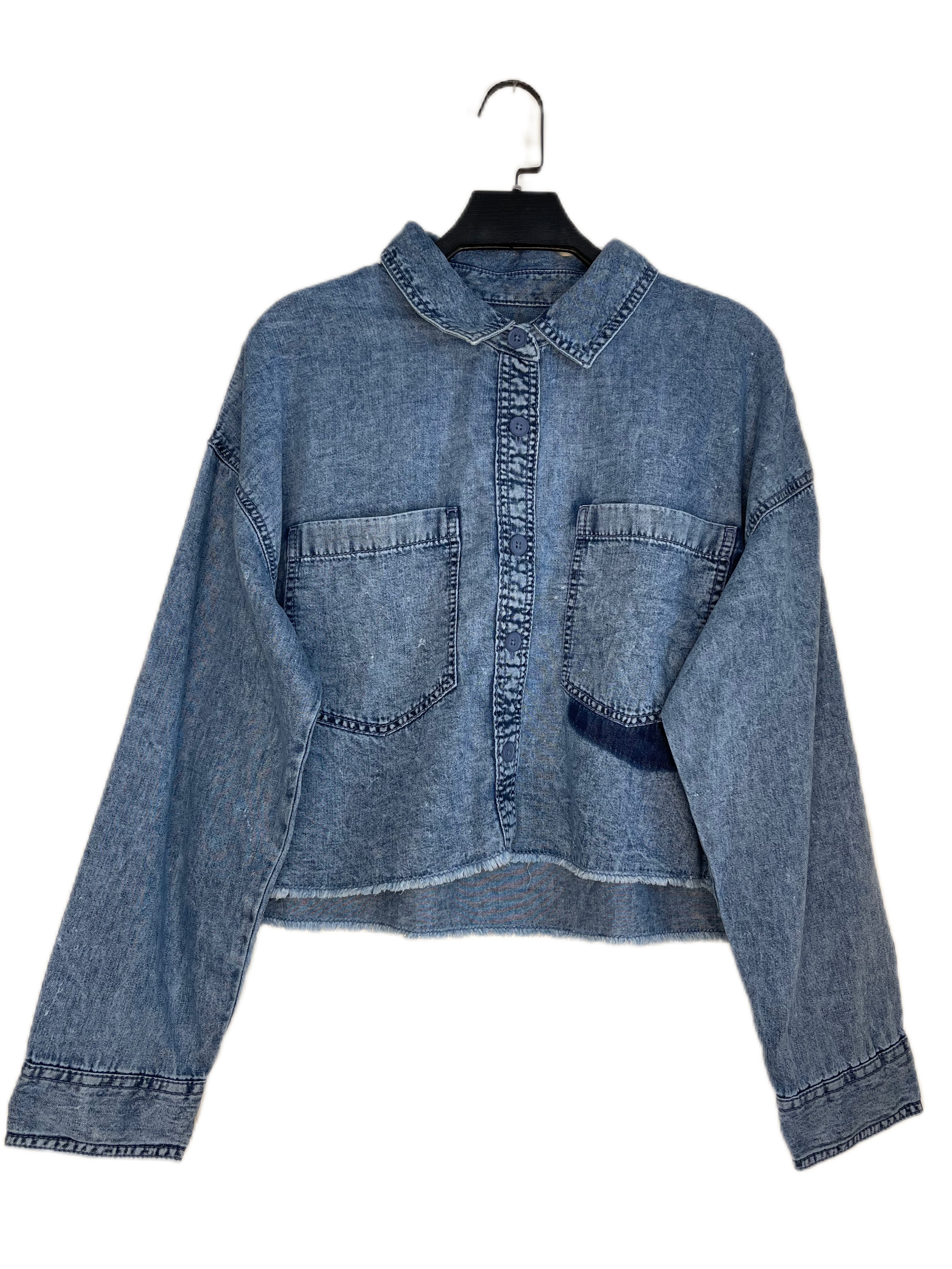 تصویر کت جین کاغذی زنانه وارداتی 